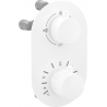 Mexen Kai thermostatische 3-Wege-Badewannen- und Duscharmatur, weiß - 77602-20