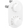 Mexen Kai thermostatische Bade- und Duschbatterie mit 3 Ausgängen, weiß - 77602-20