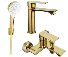 Mexen Royo R05 bathtub set, gold - 72203R05-50