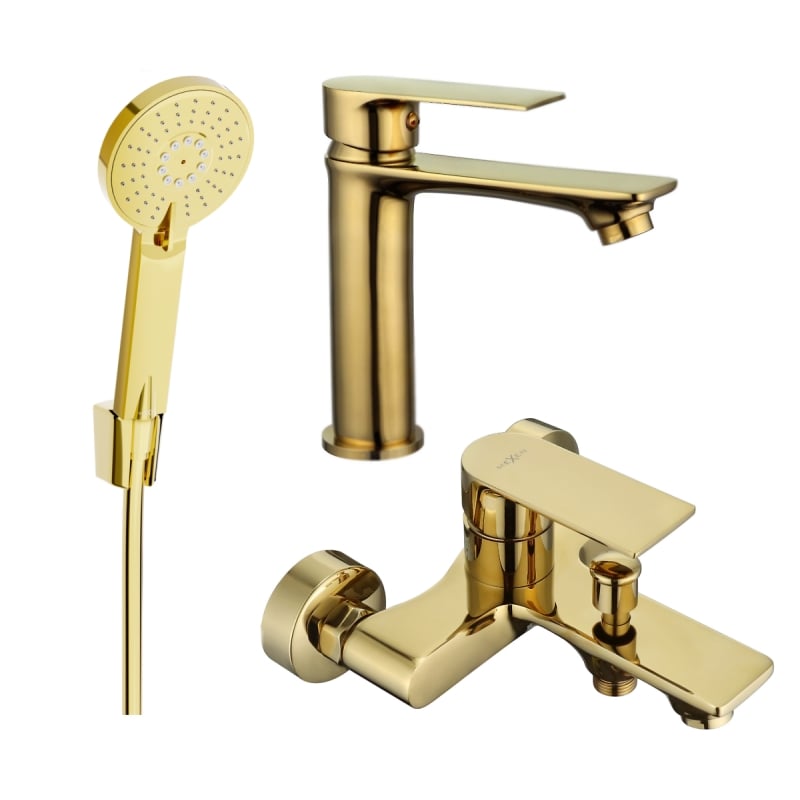 Mexen Royo R40 bathtub set, gold - 72203R40-50