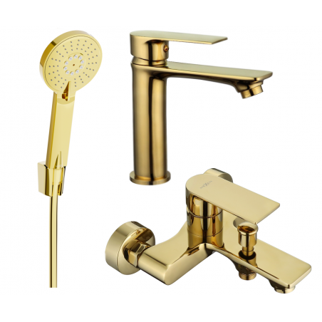 Mexen Royo R40 bathtub set, gold - 72203R40-50