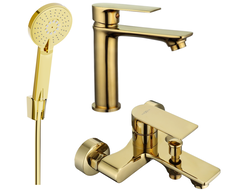 Mexen Royo R40 bathtub set, gold - 72203R40-50