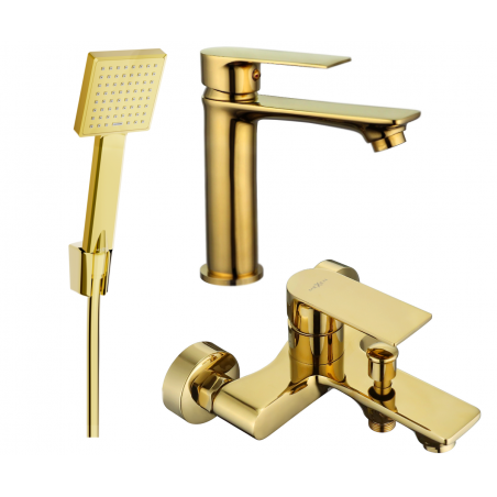 Mexen Royo R45 Badewannen-Set, golden - 72203R45-50