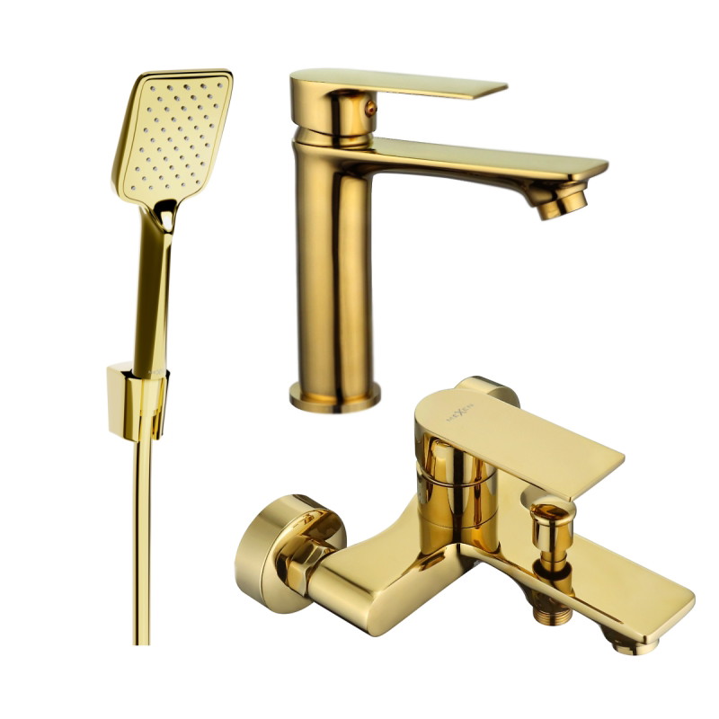 Mexen Royo R62 bathroom set, gold - 72203R62-50