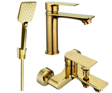 Mexen Royo R62 bathroom set, gold - 72203R62-50