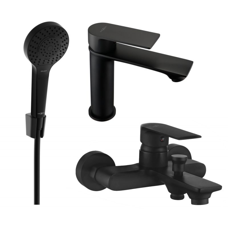 Mexen Royo R05 conjunto de bañera, negro - 72203R05-70