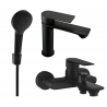 Mexen Royo R05 bathtub set, black - 72203R05-70