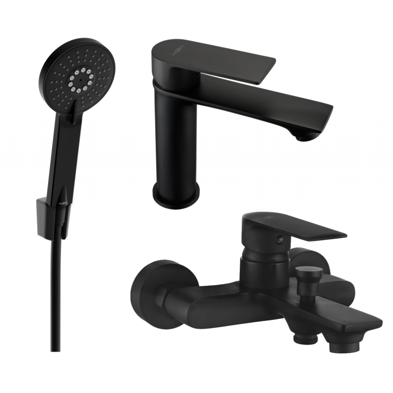 Mexen Royo R40 ensemble de baignoire, noir - 72203R40-70