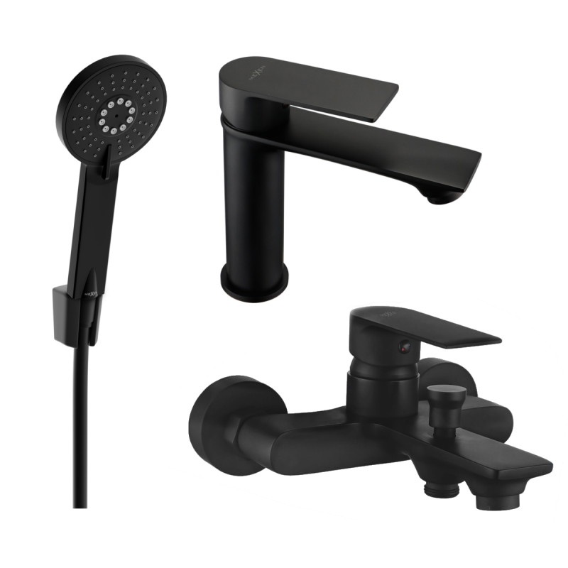 Mexen Royo R40 set za kadu, crni - 72203R40-70
