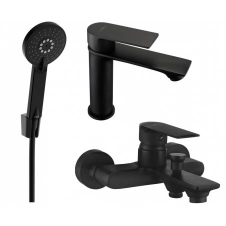 Mexen Royo R40 vannas komplekts, melns - 72203R40-70