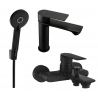 Mexen Royo R40 Bath Set, Black - 72203R40-70