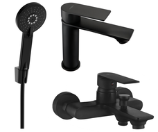 Mexen Royo R40 Badewannenset, schwarz - 72203R40-70