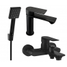 Mexen Royo R45 bath set, black - 72203R45-70