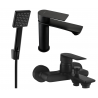 Mexen Royo R45 bathtub set, black - 72203R45-70