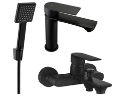 Mexen Royo R45 Badewannen-Set, schwarz - 72203R45-70