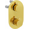 Mexen Kai thermostatische bad-douchekraan met 3 uitgangen, goud - 77602-50