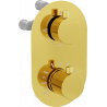 Mexen Kai Thermostatische Wannen-Duscharmatur 3-facher Ausgang, gold - 77602-50