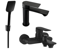 Mexen Royo R62 Badewannenset, schwarz - 72203R62-70