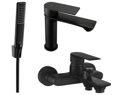 Mexen Royo R72 bath set, black - 72203R72-70