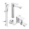 Mexen Royo DF05 zestaw wannowy, chrom - 72213DF05-00
