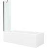 Mexen Vega rechteckige Wanne 150 x 70 cm mit Verkleidung und 1-flügeliger Duschabtrennung 50 cm, transparent, schwarz - 5501150?