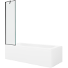 Mexen Vega rechteckige Wanne 150 x 70 cm mit Verkleidung und 1-flügeliger Duschwand 50 cm, schwarzes Muster - 550115070X9505007?