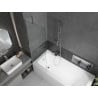Mexen Vega rectangular bath 150 x 70 cm with panel and 1-wing screen 60 cm, transparent, chrome - 550115070X9506000001