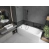 Mexen Vega rechteckige Badewanne 150 x 70 cm mit Verkleidung und 1-flügeligem Paravent 80 cm, transparent, schwarz - 550115070X?