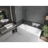 Mexen Vega rectangular bathtub 150 x 70 cm with housing and 1-wing screen 90 cm, transparent, chrome - 550115070X9509000001