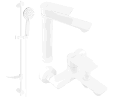 Mexen Royo DF40 Badewannenset, weiß - 72213DF40-20