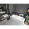 Mexen Vega rechteckige Badewanne 160 x 70 cm mit Verkleidung und 1-flügeligem Paravent 50 cm, transparent, Chrom - 550116070X95?