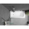 Mexen Vega rechteckige Badewanne 160 x 70 cm mit Verkleidung und 1-flügeligem Paravent 50 cm, transparent, Chrom - 550116070X95?