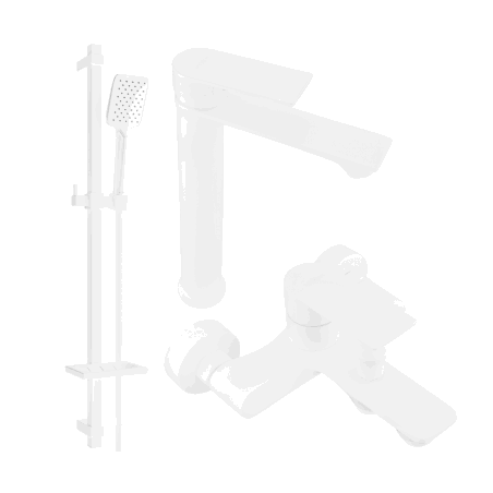 Mexen Royo DQ62 bathtub set, white - 72213DQ62-20