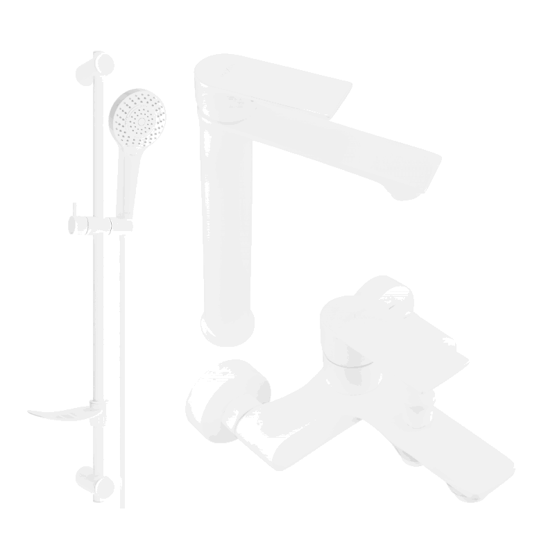 Mexen Royo DF05 conjunto de banho, branco - 72213DF05-20