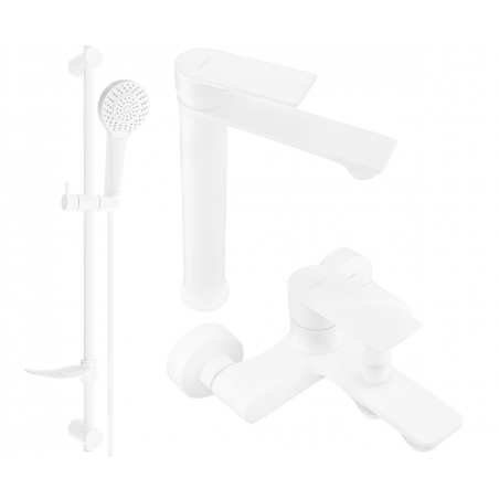 Mexen Royo DF05 conjunto de banho, branco - 72213DF05-20