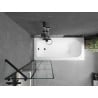 Mexen Vega rechteckige Badewanne 160 x 70 cm mit Verkleidung und 1-flügeliger Duschwand 60 cm, schwarzes Muster - 550116070X950?