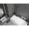 Mexen Vega rechteckige Badewanne 160 x 70 cm mit Verkleidung und 1-flügeliger Trennwand 70 cm, transparent, Chrom - 550116070X9?