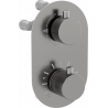 Mexen Kai Thermostat-Badewannen- und Duscharmatur 3-Ausgänge, Graphit - 77602-66