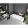 Mexen Vega rechteckige Badewanne 160 x 70 cm mit Verkleidung und 1-flügeliger Trennwand 70 cm, transparent, Chrom - 550116070X9?
