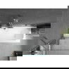 Mexen Vega rechthoekig bad 160 x 70 cm met ombouw en 1-deurs scherm 80 cm, transparant, chroom - 550116070X9508000001