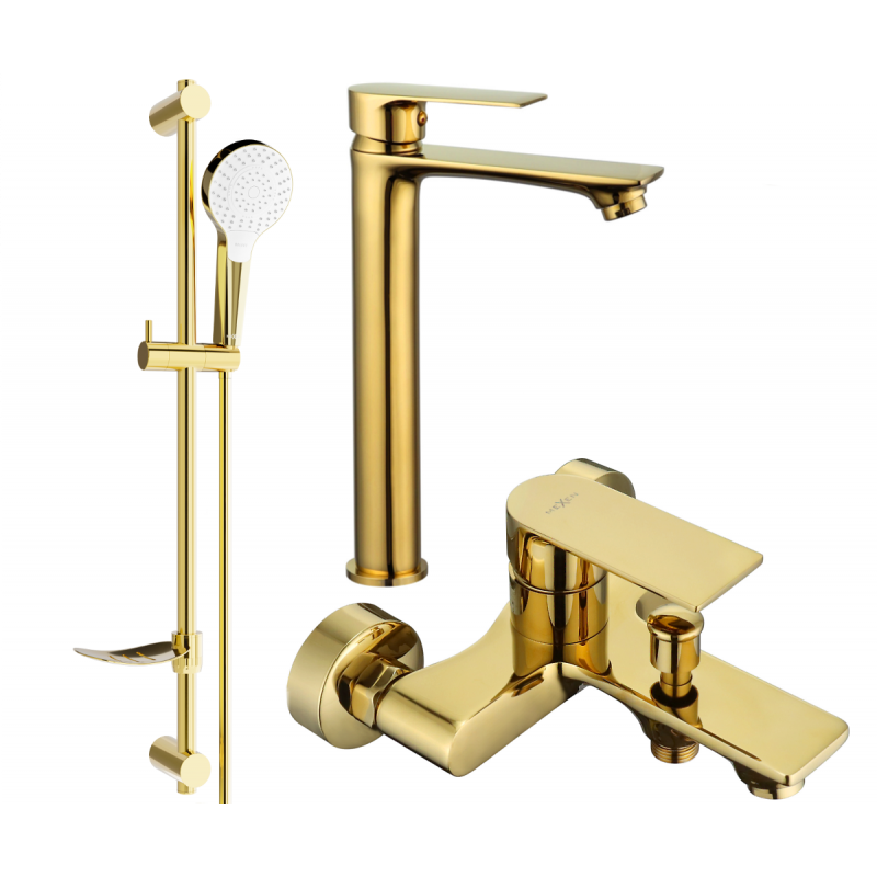 Mexen Royo DF05 conjunto de baño, dorado - 72213DF05-50