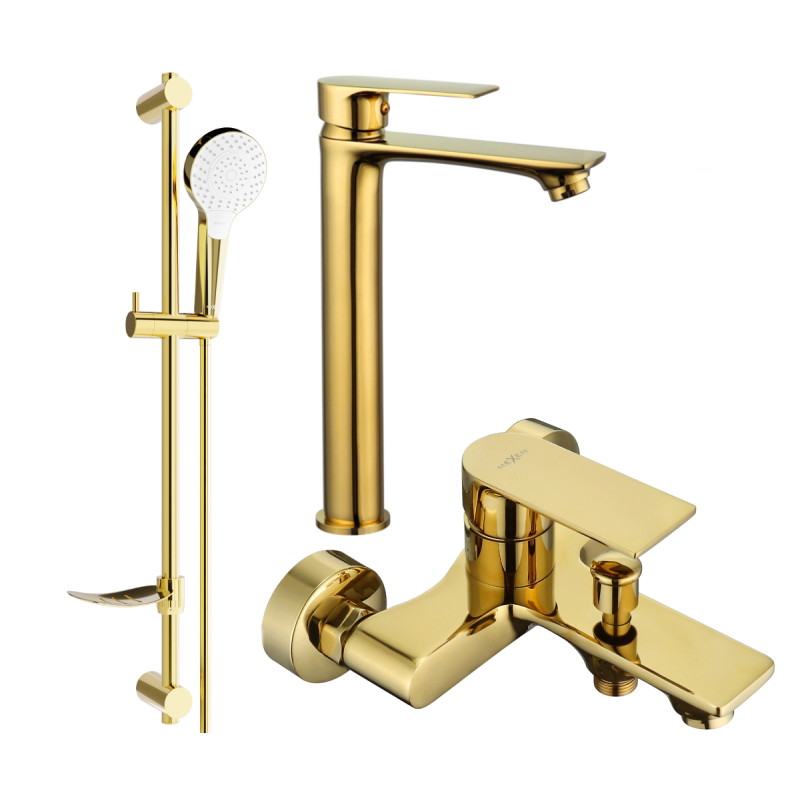 Mexen Royo DF05 set za kadu, zlatni - 72213DF05-50