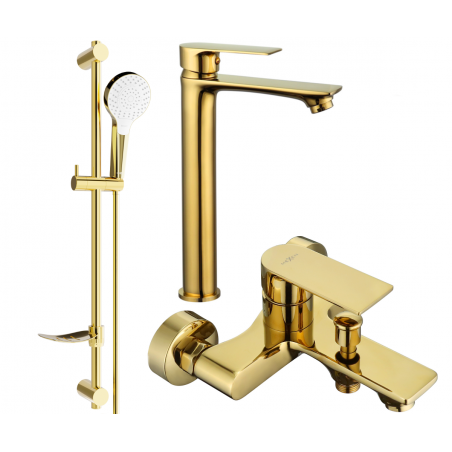 Mexen Royo DF05 ensemble de baignoire, doré - 72213DF05-50