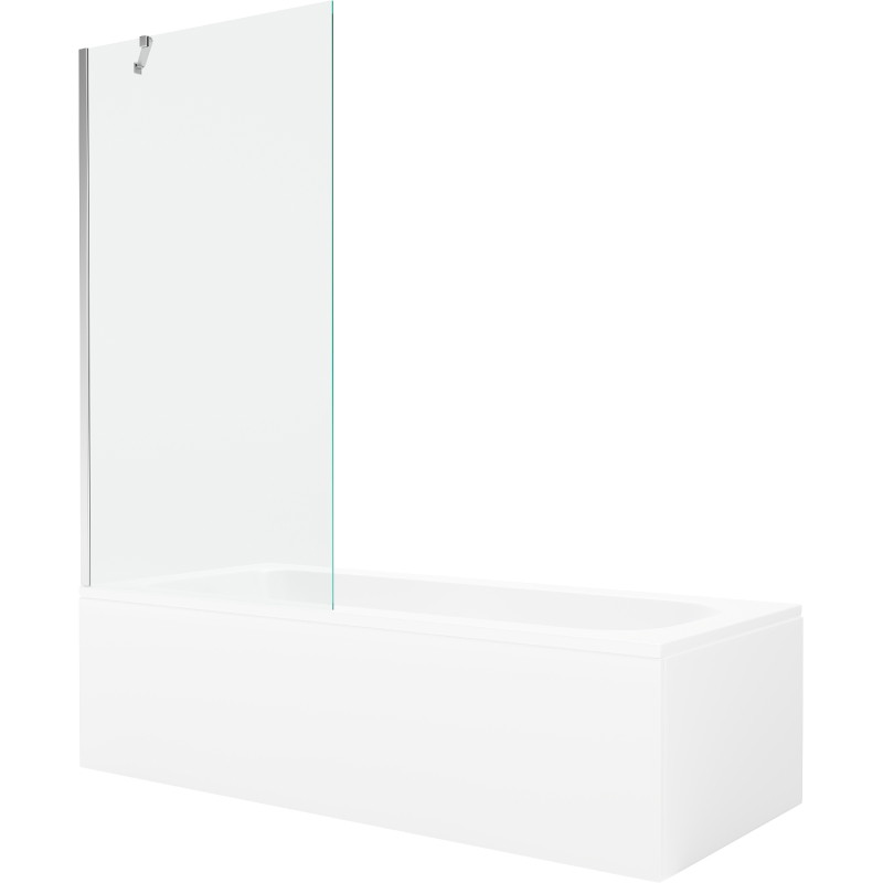 Mexen Vega ristkülikukujuline vann 160 x 70 cm koos korpuse ja 1-osalise ekraaniga 90 cm, läbipaistev, kroom