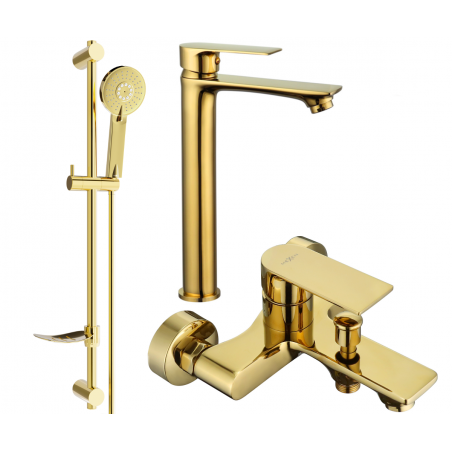 Mexen Royo DF40 ensemble pour baignoire, doré - 72213DF40-50