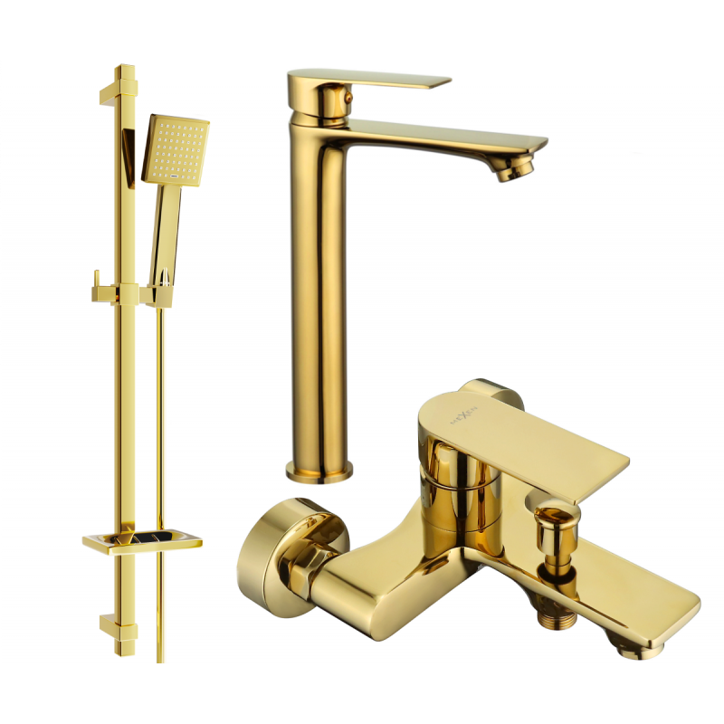 Mexen Royo DQ45 badkamerset, goud - 72213DQ45-50