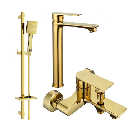 Mexen Royo DQ45 ensemble de baignoire, doré - 72213DQ45-50