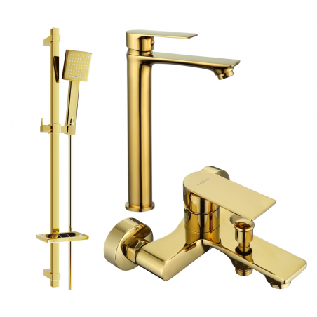 Mexen Royo DQ45 vannikomplekt, kuldne - 72213DQ45-50