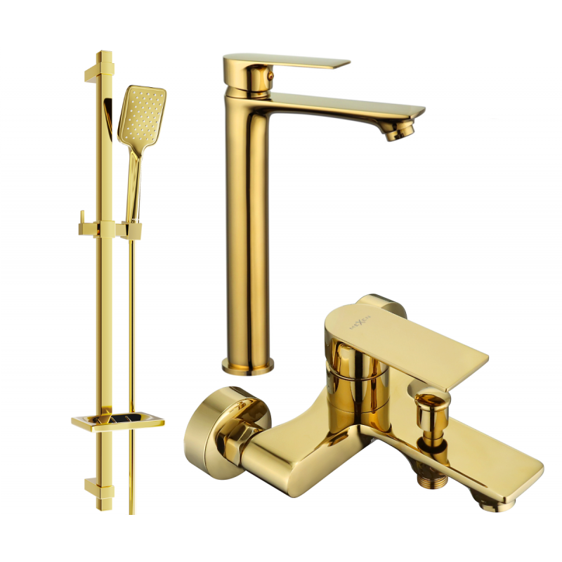 Mexen Royo DQ62 Badewannenset, gold - 72213DQ62-50