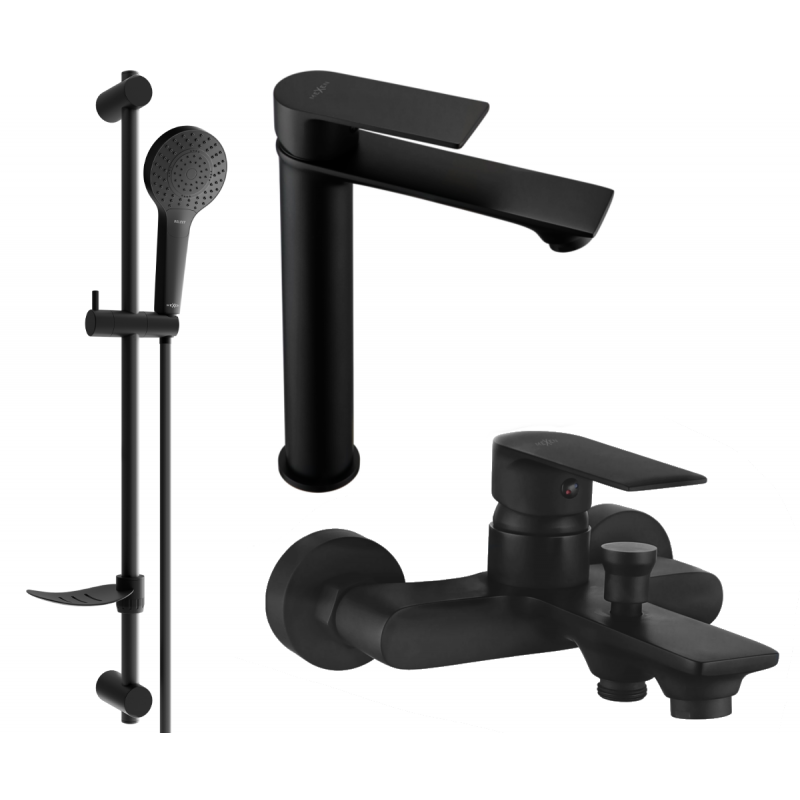 Mexen Royo DF05 Buedzëmmer-Set, schwaarz - 72213DF05-70